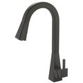 Olympia Single Handle Pull-Down Kitchen Faucet in Matte Black K-5060-MB